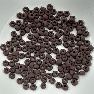 Miyuki Seed Beads Size 6 Matte Opaque Chocolate 7.5gm Bag