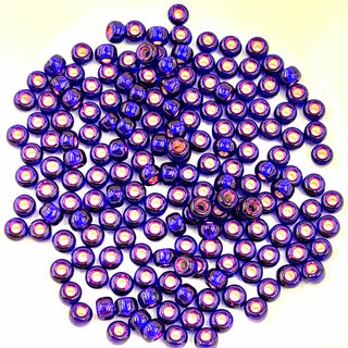 Miyuki Seed Beads Size 6 Silver Lined Violet 7.5gm Bag