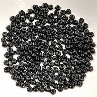 Japanese Seed Beads Size 6 Jet Black 7.5gm Bag