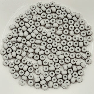 Miyuki Seed Beads Size 6 Matte Opaque Grey 7.5gm Bag