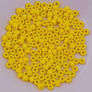 Miyuki Seed Beads Size 6 Matte Opaque Yellow 7.5gm Bag