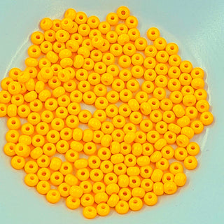 Japanese Seed Beads Size 6 Opaque Dark Yellow 7.5gm Bag