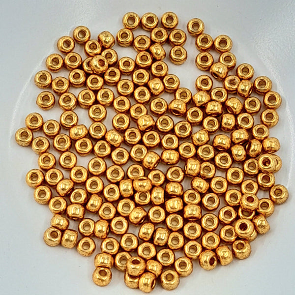 Miyuki Seed Beads Size 6 Duracoat Galvanised Gold 7.5gm Bag