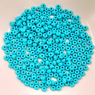 Japanese Seed Beads Size 6 Opaque Blue Turquoise 7.5gm Bag