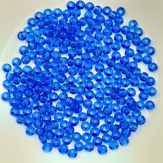 Japanese Seed Beads Size 6 Transparent Sapphire 7.5gm Bag