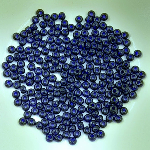 Japanese Seed Beads Size 6 Transparent Cobalt 7.5gm Bag