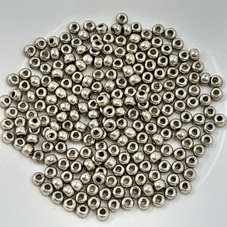 Japanese Seed Beads Size 6 Metallic Dark Silver 7.5gm Bag