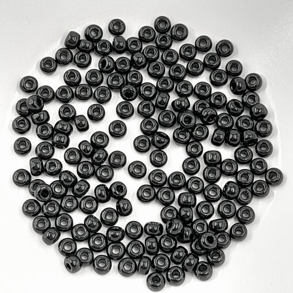 Miyuki Seed Beads Size 6 Opaque Black 7.5gm Bag