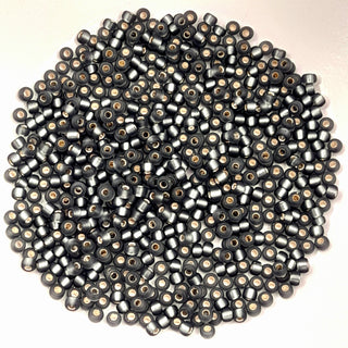 Miyuki Seed Beads Size 8 Matte Silver Lined Grey 7.5gm Bag