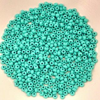 Japanese Seed Beads Size 8 Matte Green Turquoise 7.5gm Bag