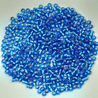 Miyuki Seed Beads Size 8 Silver Lined Sapphire 7.5gm Bag