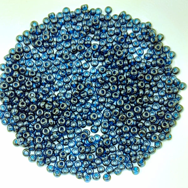 Japanese Seed Beads Size 8 Transparent Montana Blue 7.5gm Bag