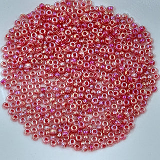 Miyuki Seed Beads Size 8 Hot Pink Lined Crystal AB 7.5gm Bag