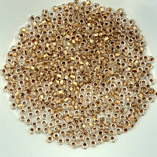 Japanese Seed Beads Size 8 Bronze Lined Crystal 7.5gm Bag