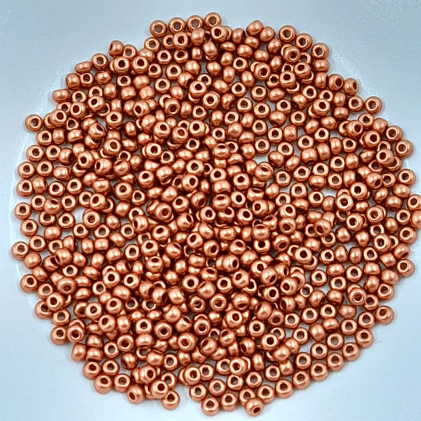 Japanese Seed Beads Size 8 Soft Copper 7.5gm Bag