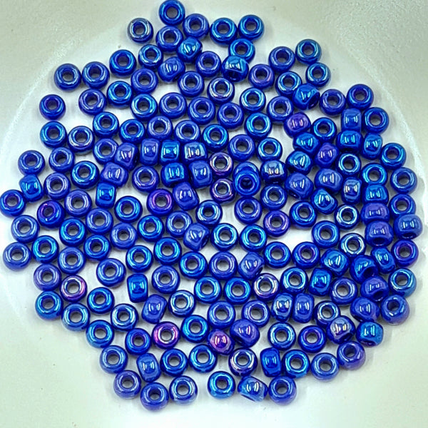 Miyuki Seed Beads Size 6 Opaque Cobalt Lustre AB 7.5gm Bag