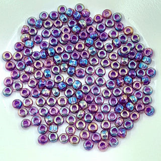 Miyuki Seed Beads Size 6 Purple Lined Amethyst AB 7.5gm Bag