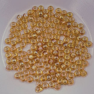 Miyuki Seed Beads Size 6 Transparent Light Topaz AB 7.5gm Bag