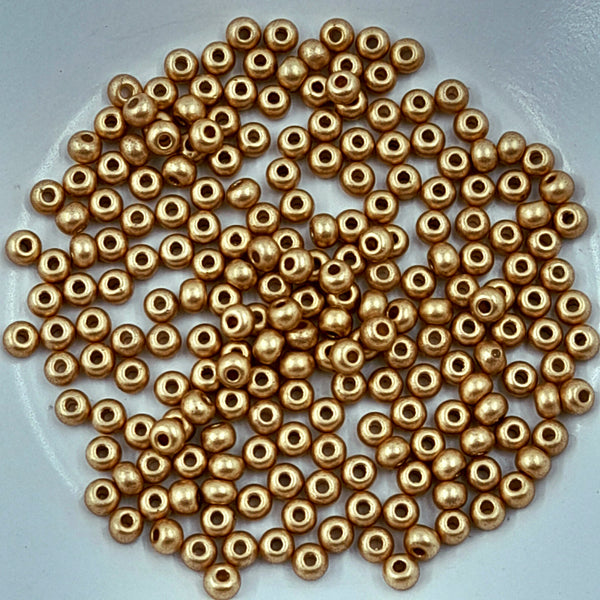 Japanese Seed Beads Size 6 Pale Bronze Gold 7.5gm Bag