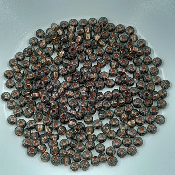 Japanese Seed Beads Size 6 Copper Lined Black Diamond 7.5gm Bag