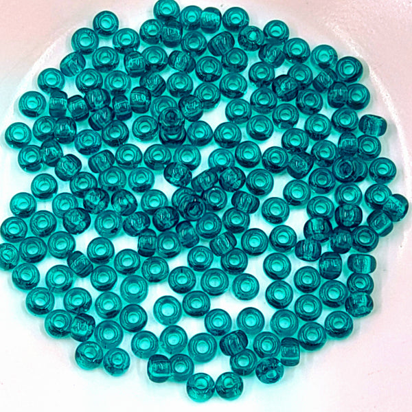 Miyuki Seed Beads Size 6 Transparent Teal 7.5gm Bag