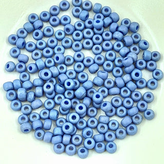 Miyuki Seed Beads Size 6 Opaque Glazed Soft Blue AB 7.5gm Bag