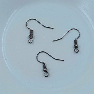 Findings - Metal Earring Hooks Gunmetal 20 pack