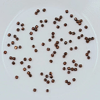 2mm Czech Fire Polished Faceted Round Glass Bead Jet Black Bronze 50 Pack