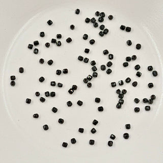 2mm Czech Fire Polished Faceted Round Glass Bead Jet Black 50 Pack