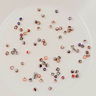 2mm Czech Fire Polished Faceted Round Glass Bead Crystal Sliperit 50 Pack