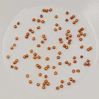 2mm Czech Fire Polished Faceted Round Glass Bead Bronze Gold 50 Pack
