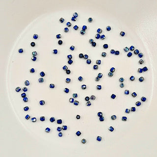 2mm Czech Fire Polished Faceted Round Glass Bead Cobalt Celsian 50 Pack