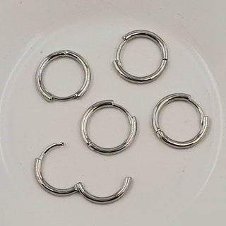 Huggie Hoop Earrings Silver
