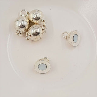 Magnetic Clasp With Jump Rings Silver