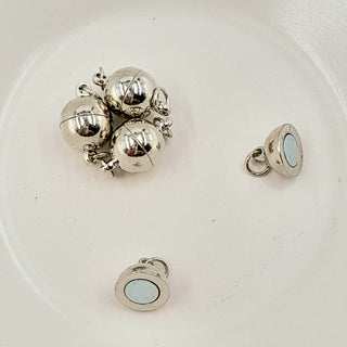 Magnetic Clasp With Jump Rings Silver