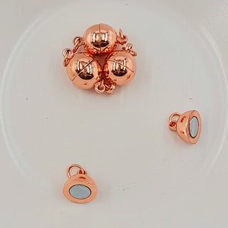 Magnetic Clasp With Jump Rings Rose Gold
