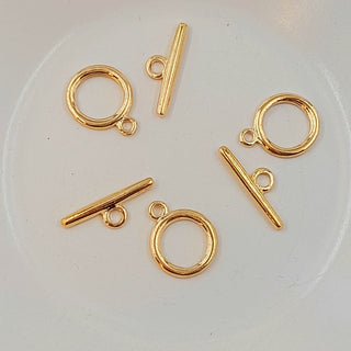 Findings - Circle Toggle Clasp Gold