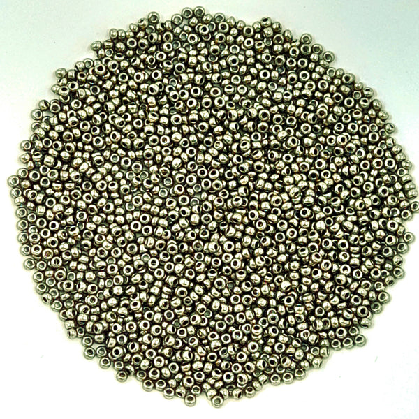 Japanese Seed Beads Size 11 Metallic Chrome 7.5gm Bag