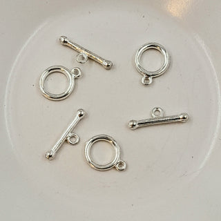 Findings - Circle Toggle Clasp Silver