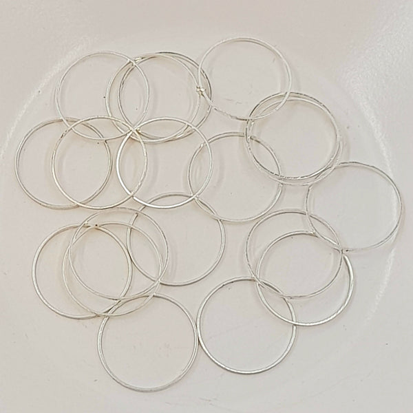 Findings - Metal Round Closed Ring Silver 16mm