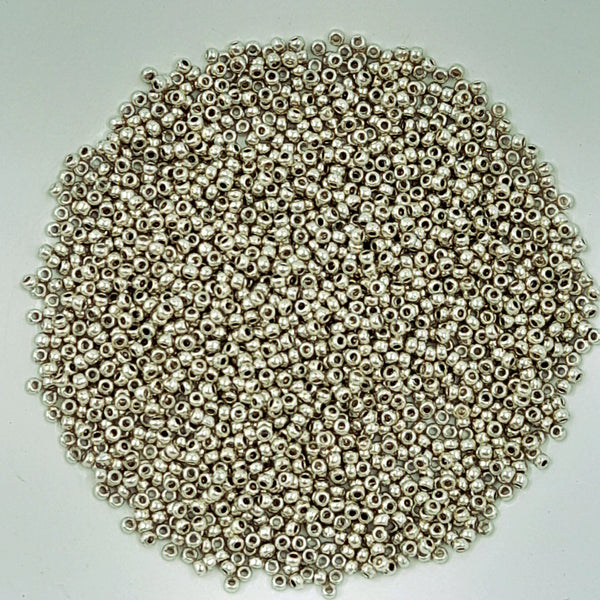 Japanese Seed Beads Size 11 Metallic Antique Silver 7.5gm Bag