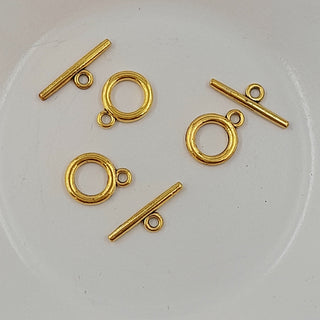 Findings - Circle Toggle Clasp Gold