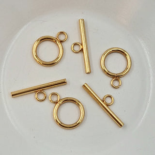 Findings - Circle Toggle Clasp Gold