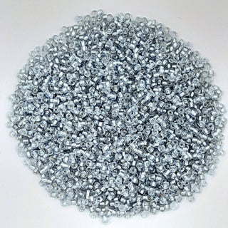 Chinese Seed Beads Size 11  Silver Lined Grey 25gm Bag