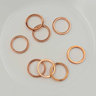 Findings - Metal Round Closed Ring Rose Gold