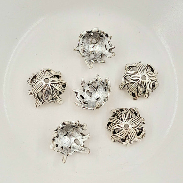 Findings - Bead Cap Large Multi Petal Antique Silver