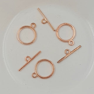 Findings - Circle Toggle Clasp Rose Gold