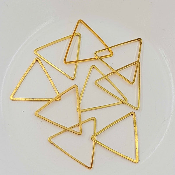 Findings - Metal Triangle Shaped Closed Ring Gold 20mm