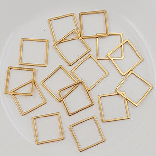 Findings - Metal Square Closed Ring Gold 12mm