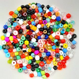 Chinese Seed Beads Size 6 Mixed Colours 25gm Bag